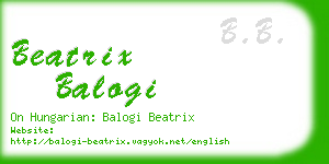 beatrix balogi business card